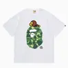Hit da Internet de Verão 24: Camiseta bAPe Cabeça de Macaco Macaquinho, Camuflagem, Camiseta Unisex Manga Curta Gola Redonda