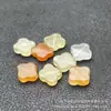 Acessórios de Joias de Jade Dourado de Seda Natural Trevo de Quatro Folhas DIY Pulseiras Combináveis, Pingentes de Chave, Pingentes de Celular e Outros Acessórios