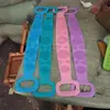 Toalla de baño de silicona para frotar la espalda, artefacto de baño largo, fuerte, de doble cara, para frotar barro y ceniza, para hombres y mujeres