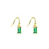 Ganchos de Oreja de Diamante Coloridos Artísticos Mismo Estilo de Comercio Exterior Europeo y Americano Pendientes Rectangulares Geométricos Coloridos Pendientes Cuadrados de Diamante Color Champagne Personalizados