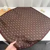 Pañuelo Cuadrado Pequeño de Imitación Seda Lana Algodón Lino, Nuevo Pañuelo de Seda Otoño e Invierno, Versátil para Viajes Diarios, Moda Retro, Chal Elegante de Alta Gama