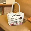 Bolso Nuevo de Lona con Dibujos de Caricatura Tipo Cubo para Mujer, Lindo Bolso de Hombro para Viajes, Bolso Tote de Gran Capacidad