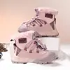 Sapatos de Algodão para Crianças Botas de Neve 2026 Outono Inverno Novo Botas de Neve Impermeáveis para Meninas Botas Curtas Quentes com Pelúcia para Meninos