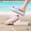 Pantuflas de Tacón Alto para Mujer, Estilo Sencillo, Color Sólido, Antideslizantes, Versátiles para la Playa y el Hogar, Modernas y de Alta Gama