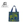 2023 Amazon Portátil Transfronterizo Mori Elefante Dibujos Animados Combinación de Colores Bolsa Tejida Coreana Creativa Compras Bolsa de Punto