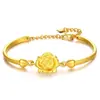 Pulsera de cuentas de oro de Vietnam y rosa chapada en oro Bianhua moda simple para mujer regalo para novia lote