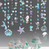 Nueva Decoración de Fiesta de Cumpleaños de Sirena Colgante de Línea de Coche Estrella de Mar Medusa Flor Decoración Colgante