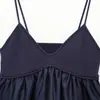 Ropa de Mujer Transfronteriza 2026 Nuevas Llegadas de Primavera Moda Europea y Americana Sexy Atractivo Diseño sin Tirantes Top de Punto Patchwork