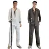 Conjunto de top e calça casual masculino novo de outono, solto, confortável, estiloso, moderno, versátil, simples, de alta qualidade
