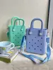 Bolso de Mano para Mujer 2024 Bolso de Agujeros Eva Bolso de Mano Portátil para Viajar Bolso de Agujeros Almacenamiento Bolso Cuadrado Pequeño