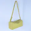 Bolsa Cilíndrica de Couro Bovino de Primeira Camada, Estilo Minimalista, Casual e Versátil, Bolsa Porta-Canetas de Couro Genuíno para Ombro, Bolsa Transversal de Ombro Único