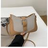 Bolsa de Axila Vintage com Cor Contrastante 2025 Nova Bolsa Quadrada Pequena Versátil Bolsa de Ombro Transversal Fashion Bolsa Feminina Personalizada de Alto Valor