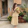 2025 Nuevo Verano Estilo Coreano Chic Francés Impresionante Chaleco sin Mangas Vestido Pastel de Hada Primer Amor Tendencia para Mujer