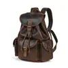 Bestseller transfronterizo: Mochila de cuero Crazy Horse para mujer, bolso de viaje casual, multifuncional, de gran capacidad, mochila de alta gama
