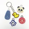 Dibujos Animados Coloridos PVC Plástico de una Cara Plástico Blando Accesorios de Cremallera Colgante para Llavero DIY Bolsa para Bolígrafos con Accesorios para Maleta