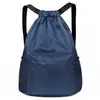 Mochila con Cordón Resistente al Agua, Bolsa con Cordón de Baloncesto, Logo Personalizable, Bolsillos Laterales, Gran Capacidad, Bolsa para Eventos y Entrenamiento