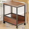 Soporte para Caja de Computadora Estación de Trabajo de Oficina Host Estante de Almacenamiento Móvil Hogar de Pie con Ruedas Gabinete de Almacenamiento