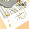 Collar de Acero de Titanio Tridimensional Estilo Coreano para Mujer, Cadena para Clavícula Versátil de Lujo Ligero de Moda con Colgante de Borla, Cadena de Hueso de Serpiente Tendencia