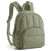 Mochila acolchada transfronteriza, moderna y casual, elegante mochila con relleno de plumón para mujer, diseño simple y ligero, adecuada para ir al trabajo