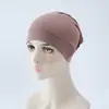 Sombrero Tubular Multicolor Anti-Pilling y Anti-Decoloración, Color Puro, Algodón Puro, Sombrero Base de Algodón Mercerizado, Pañuelo para la Cabeza de Algodón, Para Mujer, Elástico y Transpirable