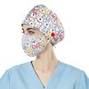 Gorro de quirófano estampado gorro de flores de enfermera gorro de doctora gorro con hebilla para uñas departamento dental gorro de enfermera UCI