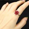 Anillo Rosa de Cinabrio Natural Colgante Pendientes Cinabrio Mineral en Bruto Anillo Tejido Pulsera Rosa Pulsera Regalo