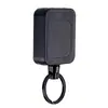Clip de cinturón negro cuadrado simple para hombre personalizado con llavero retráctil automático anti-pérdida