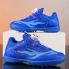 Zapatos de Fútbol para Niños con Hebilla Giratoria Nueva para Competición para Estudiantes de Primaria para Césped con Tacos Triturados Zapatos de Entrenamiento Planos con Tacos Triturados para Niñas