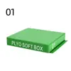 Caja de salto de cuatro niveles para entrenamiento de condición física infantil, caja de salto suave para gimnasio, potencia explosiva, salto de altura y elástica cuatro en uno