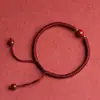 2023 Ano do Coelho Corda Vermelha Tecida à Mão Cinábrio Pequeno Completo Pulseira de Corda Vermelha Pulseira Pulseira Presente de Aniversário