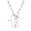 Colar de Prata Esterlina 925 Estilo Europeu e Americano Pérola Irregular Barroca com Fecho Ot, Moderno e Único, Estilo Minimalista Xl0021