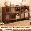Aparador de Madera Maciza Sala de Estar Gabinete de Té Gabinete de Almacenamiento de Pared Gabinete de Rejilla Estilo Japonés Gabinete de Almacenamiento de Pie Gabinete de Almacenamiento de Cocina