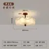 Lámpara de Cristal Estilo Americano Retro, Lámpara de Techo para Sala de Estar, Nueva Lámpara de Dormitorio de Lujo Ligero Estilo Francés de Mediados de Siglo, Lámpara de Techo de Perlas de Vidrio