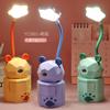 Lámpara de mesa LED de dibujos animados, venta al por mayor, lámpara de mesa plegable recargable con protección ocular para estudiantes, lámpara de mesa para niños, lámpara de noche, lámpara de noche