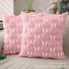Funda de almohada de conejo bicolor para Pascua transfronteriza, felpa, cojín para sala de estar, sofá, decoración de fiesta, almohada al por mayor