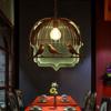 Lámpara de araña de hierro para restaurante, estilo industrial, creativa, con tres pájaros, estilo retro, para bar y loft, estilo americano