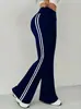 Calça Jeans Flare Casual de Cintura Alta Amazon Cross-Border Verão Novo Slim Calça Yoga Americana Calças Ligeiramente Flare para Mulheres