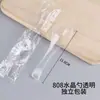 Colheres de Plástico Descartáveis Embaladas Individualmente para Sobremesas para Viagem, Colheres de Cabo Longo Estilo KFC, Colheres Espessas para Sorvete