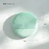 Esponja de pó solto redonda feita de veludo de cristal, flocado dupla face ultrassuave, esponja para fixar maquiagem, produto cosmético mais vendido transfronteiriço