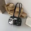 Bolsa de Ombro Único com Bolinhas de Moda para Axila Feminina Nova Bolsa Almofada 2026 Bolsa de Mão para o Dia a Dia Bolsa Boston Bolsa Tote Pequena