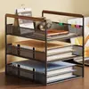 Organizador de archivos para escritorio de oficina, estante de almacenamiento para escritorio de oficina, organizador de escritorio para estación de trabajo, estantería para documentos y libros