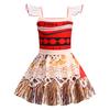 2024 Moana Ocean Wonder 2 Vestido para meninas Cross Border Party Terno Moana Saia de um ombro MOANA