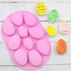 Molde de silicona para chocolate de huevo de Pascua de 10 piezas, molde hecho a mano para cubitos de hielo, molde creativo para hornear DIY, molde para galletas