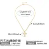 Collar con Cadena para Clavícula Cruz de Acero Inoxidable Chapado en Oro, Corazón de Amor Retro Europeo Micro-Pavimentado con Circonita, Accesorios de Lujo Ligero y Acabado de Alta Gama