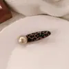Pasador Redondo con Estampado de Leopardo para Mujer, Pinza Lateral para la Frente, Nuevo Estilo 2025, Pinza Fina para Flequillo, Pasador de Alta Gama, Accesorio para el Cabello