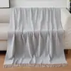 Manta Casual Ikea Homwe Cor Pura Mesmo Estilo Poliéster Franja Manta Ar Condicionado Sempre com Você em Todas as Estações