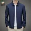 Nueva Chaqueta de Primavera y Otoño 2023 para Hombre de Negocios con Solapas Chaqueta Delgada Casual para Padre de Mediana Edad
