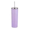 Taza Termo Portátil para Coche de 20 oz Sublimación Termo de Acero Inoxidable 304 Recubierto con Tapa de Popote Taza Recta Venta al por Mayor