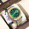 Poedagar/Poeda Nuevo Calendario de Diamantes Correa de Acero Exportación Casual Moda Deportiva Reloj de Cuarzo para Hombre 910