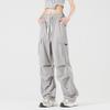 Overoles Transfronterizos para Hombres y Mujeres en Primavera y Otoño Nuevo Pantalón de Paracaidista para Exteriores Americano Holgado para Pareja Recto Casual Pantalón de Asalto